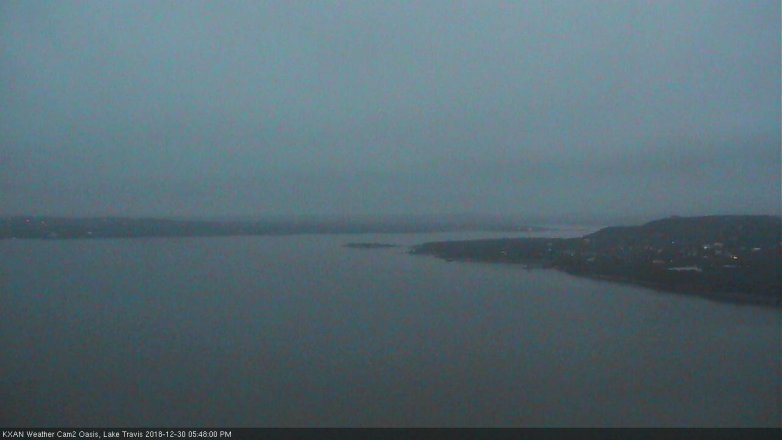 Lake Travis webcam, December 30, 2018 4:50 PM CT