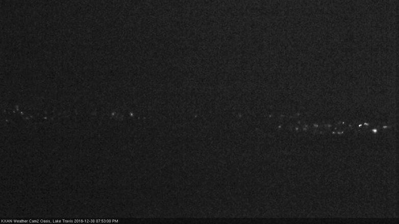 Lake Travis webcam, December 30, 2018 6:55 PM CT
