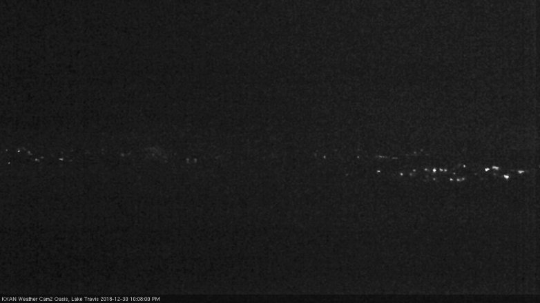 Lake Travis webcam, December 30, 2018 9:10 PM CT