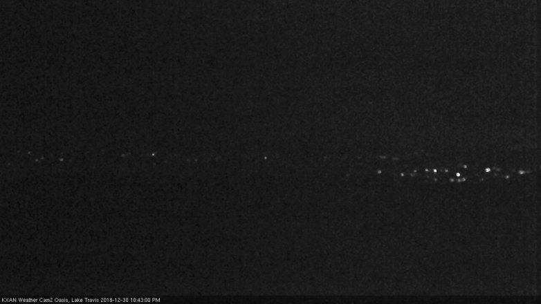 Lake Travis webcam, December 30, 2018 9:45 PM CT