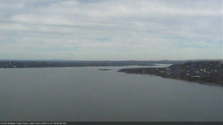 Lake Travis webcam, December 31, 2018 9:00 AM CT