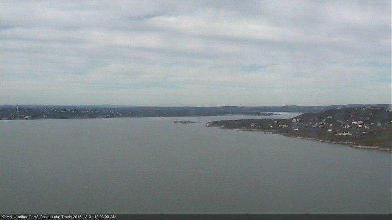 Lake Travis webcam, December 31, 2018 9:05 AM CT