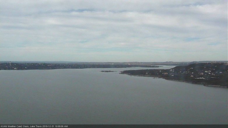 Lake Travis webcam, December 31, 2018 9:10 AM CT