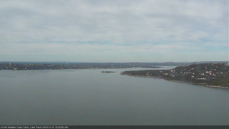 Lake Travis webcam, December 31, 2018 9:30 AM CT