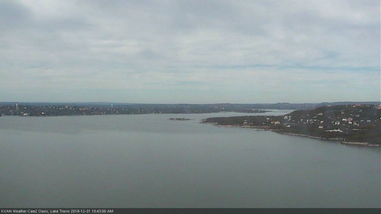 Lake Travis webcam, December 31, 2018 9:45 AM CT