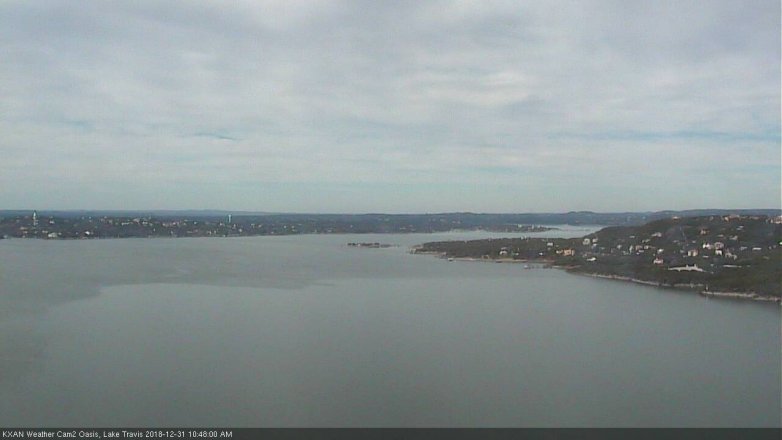 Lake Travis webcam, December 31, 2018 9:50 AM CT