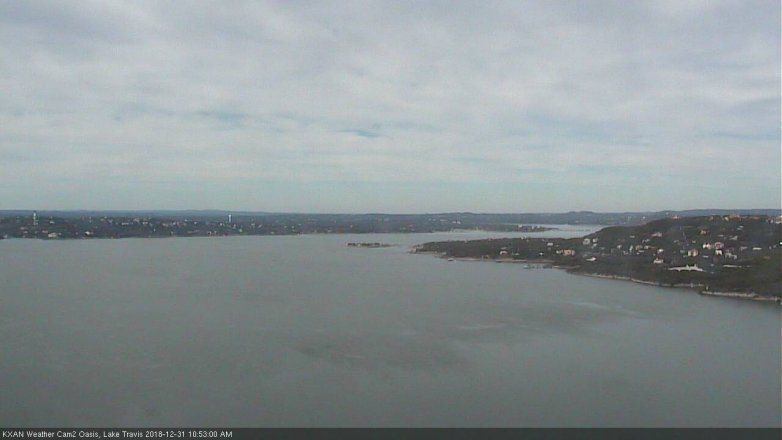 Lake Travis webcam, December 31, 2018 9:55 AM CT