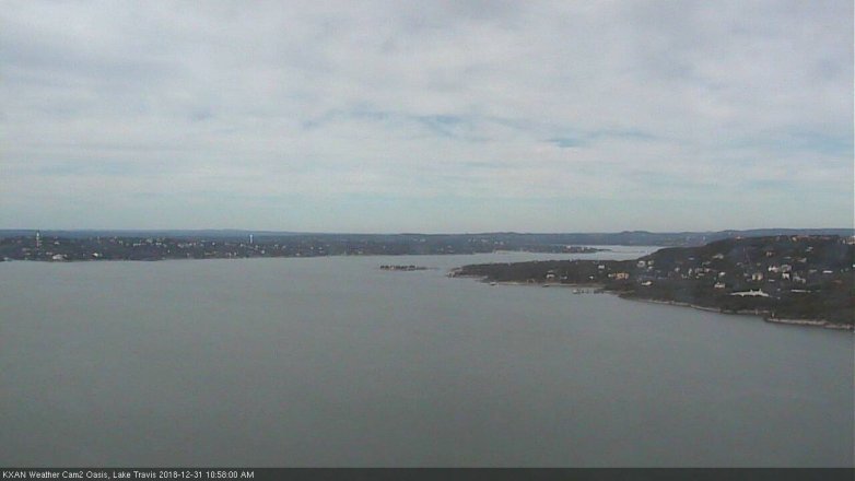 Lake Travis webcam, December 31, 2018 10:00 AM CT