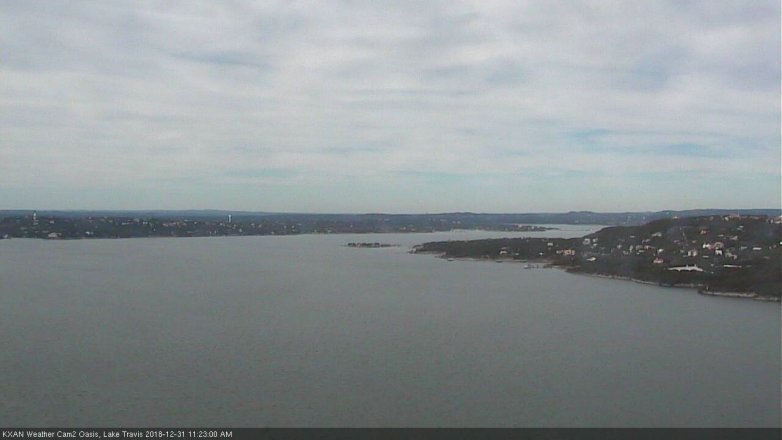 Lake Travis webcam, December 31, 2018 10:25 AM CT