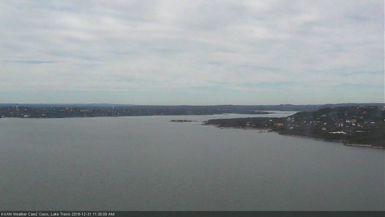 Lake Travis webcam, December 31, 2018 10:40 AM CT