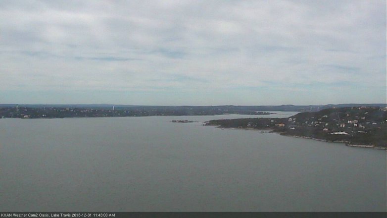 Lake Travis webcam, December 31, 2018 10:45 AM CT
