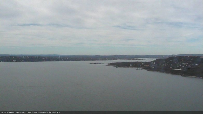 Lake Travis webcam, December 31, 2018 11:00 AM CT