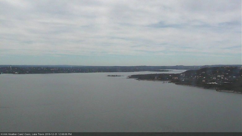 Lake Travis webcam, December 31, 2018 11:10 AM CT