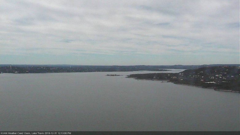 Lake Travis webcam, December 31, 2018 11:15 AM CT