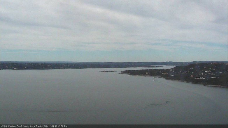 Lake Travis webcam, December 31, 2018 11:45 AM CT