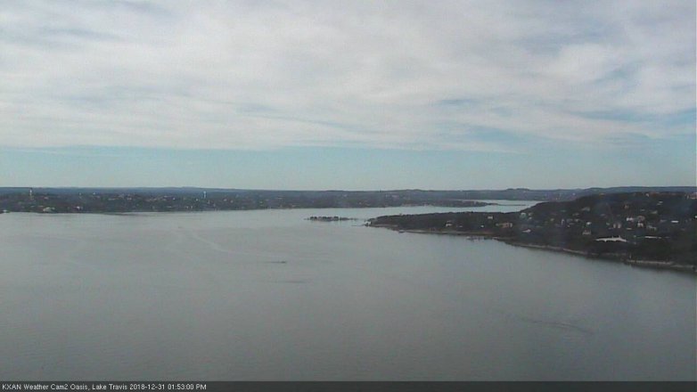 Lake Travis webcam, December 31, 2018 12:55 PM CT