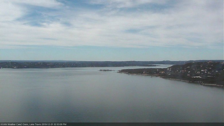 Lake Travis webcam, December 31, 2018 1:05 PM CT
