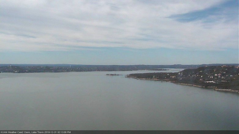 Lake Travis webcam, December 31, 2018 1:15 PM CT