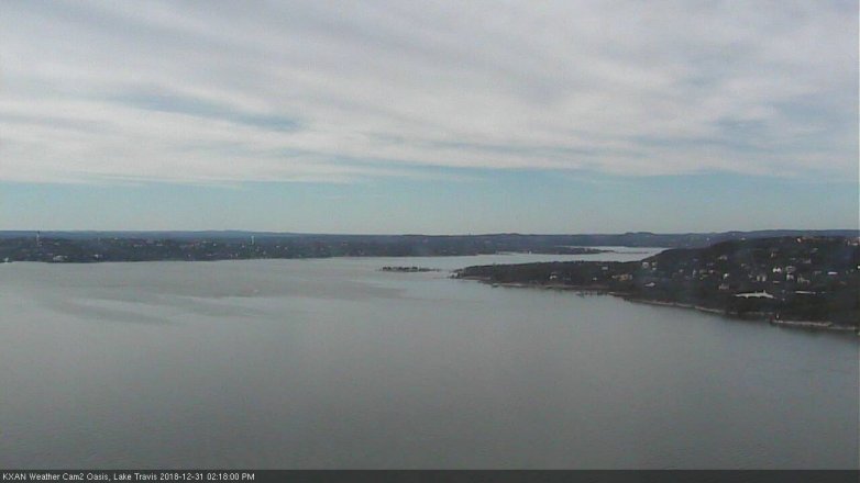 Lake Travis webcam, December 31, 2018 1:20 PM CT