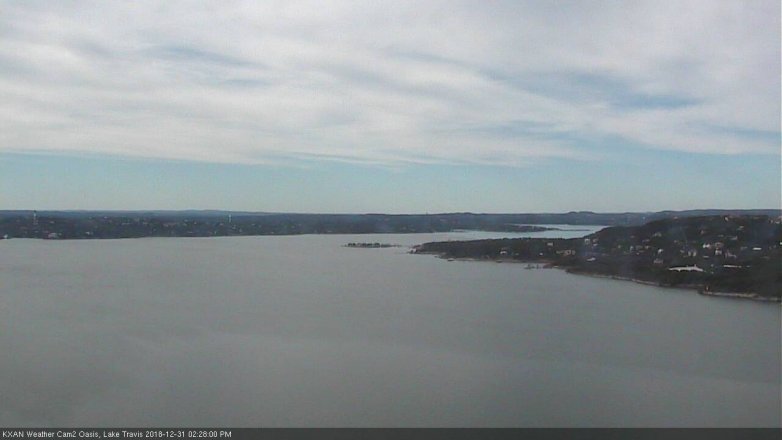 Lake Travis webcam, December 31, 2018 1:30 PM CT