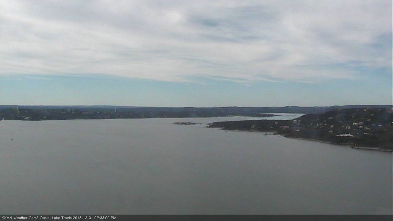 Lake Travis webcam, December 31, 2018 1:35 PM CT