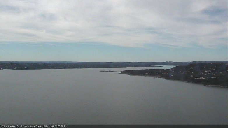 Lake Travis webcam, December 31, 2018 1:40 PM CT
