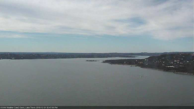 Lake Travis webcam, December 31, 2018 1:50 PM CT