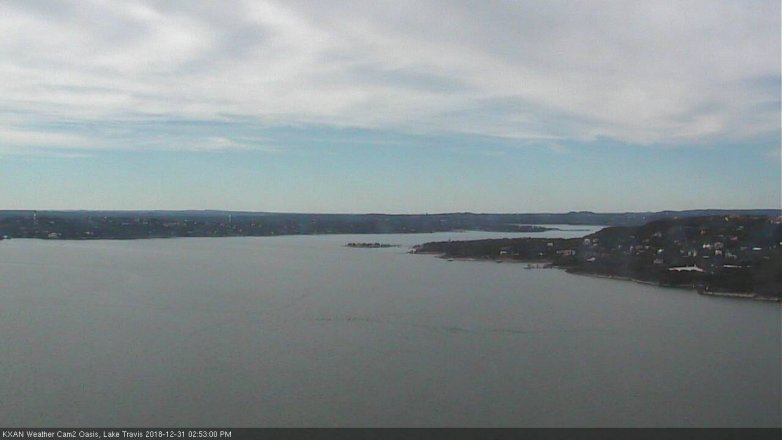 Lake Travis webcam, December 31, 2018 1:55 PM CT
