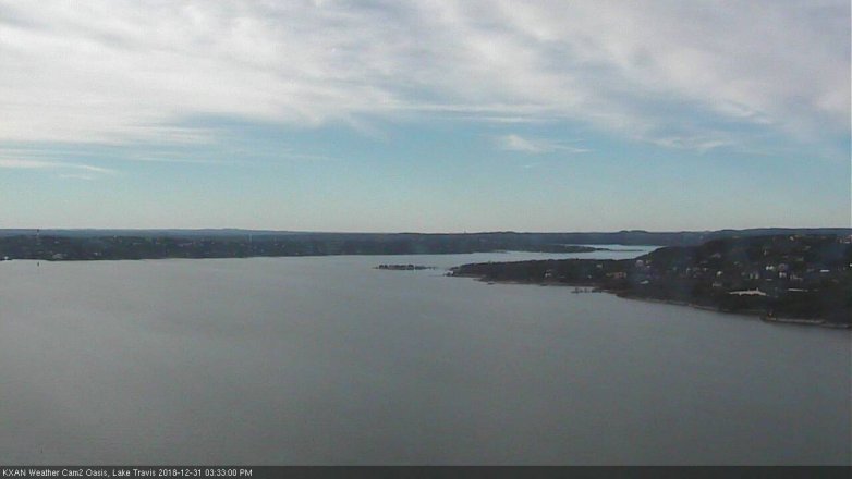 Lake Travis webcam, December 31, 2018 2:35 PM CT