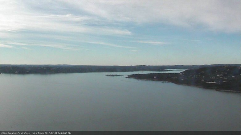 Lake Travis webcam, December 31, 2018 3:05 PM CT