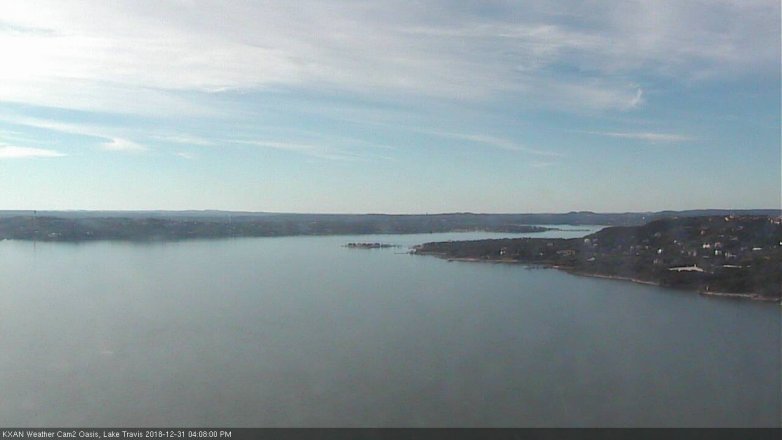 Lake Travis webcam, December 31, 2018 3:10 PM CT