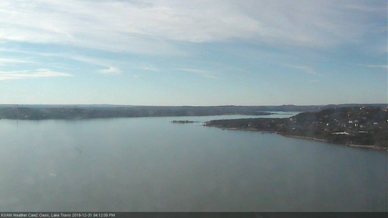 Lake Travis webcam, December 31, 2018 3:15 PM CT