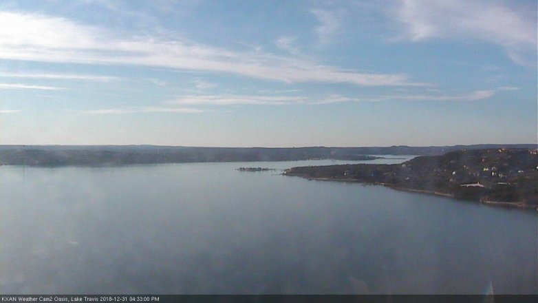 Lake Travis webcam, December 31, 2018 3:35 PM CT