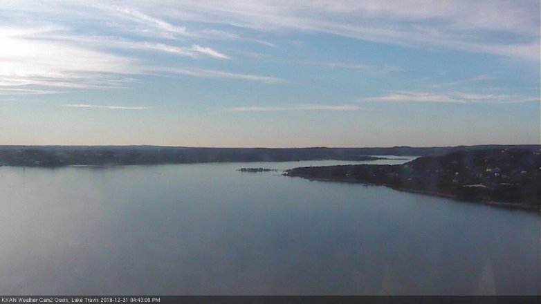 Lake Travis webcam, December 31, 2018 3:45 PM CT