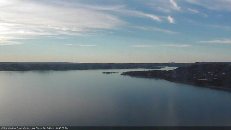 Lake Travis webcam, December 31, 2018 3:50 PM CT