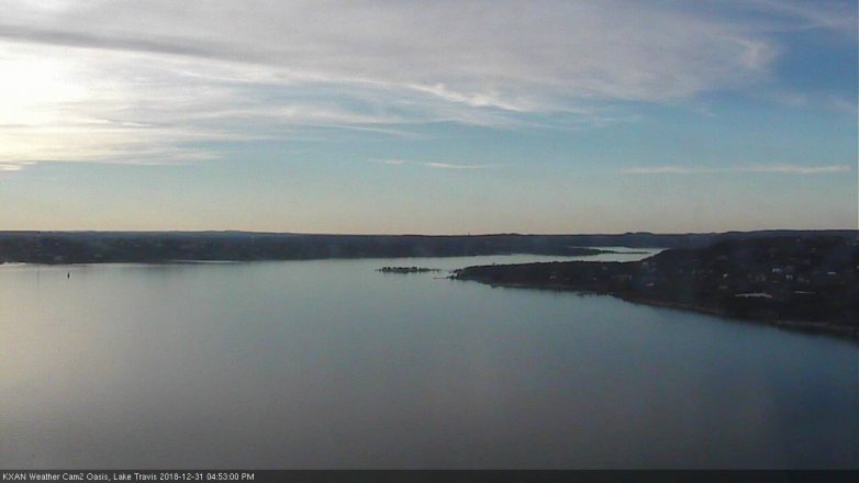 Lake Travis webcam, December 31, 2018 3:55 PM CT