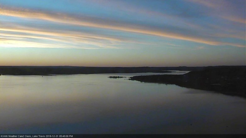 Lake Travis webcam, December 31, 2018 4:50 PM CT