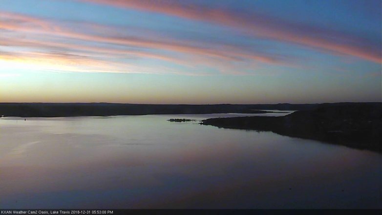 Lake Travis webcam, December 31, 2018 4:55 PM CT