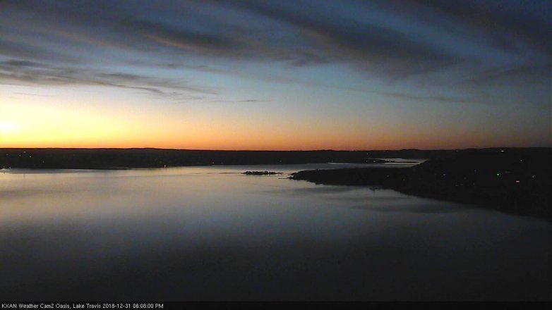 Lake Travis webcam, December 31, 2018 5:10 PM CT