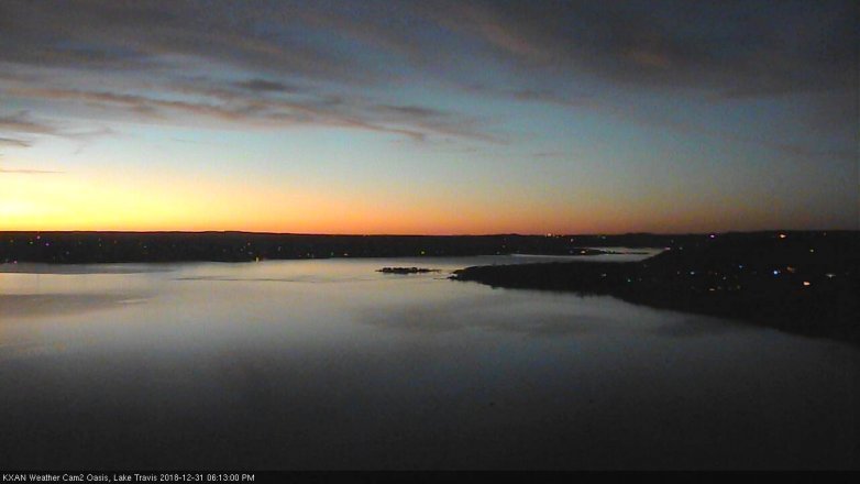 Lake Travis webcam, December 31, 2018 5:15 PM CT
