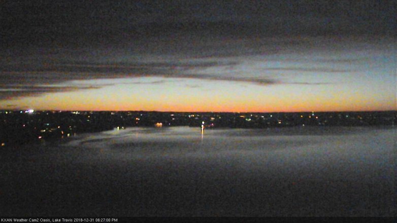 Lake Travis webcam, December 31, 2018 5:30 PM CT