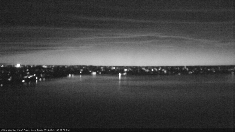 Lake Travis webcam, December 31, 2018 5:40 PM CT