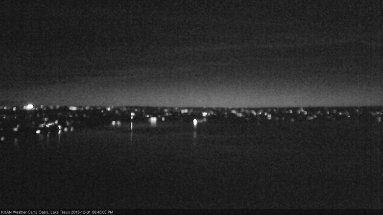 Lake Travis webcam, December 31, 2018 5:45 PM CT
