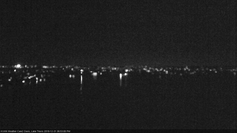 Lake Travis webcam, December 31, 2018 5:55 PM CT