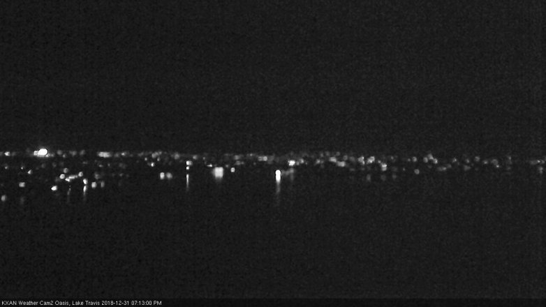 Lake Travis webcam, December 31, 2018 6:15 PM CT