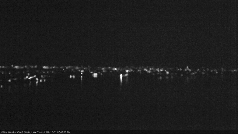 Lake Travis webcam, December 31, 2018 6:50 PM CT