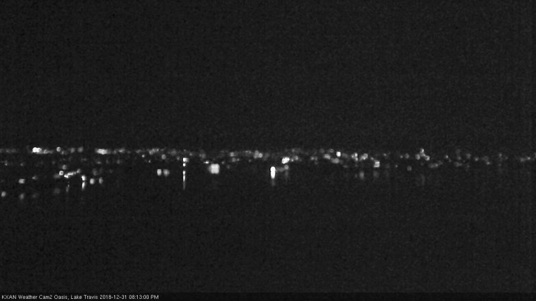 Lake Travis webcam, December 31, 2018 7:15 PM CT