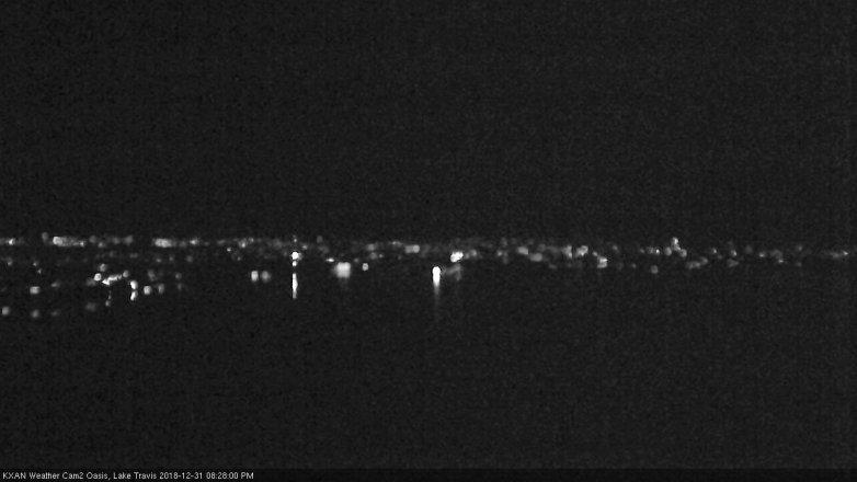 Lake Travis webcam, December 31, 2018 7:30 PM CT
