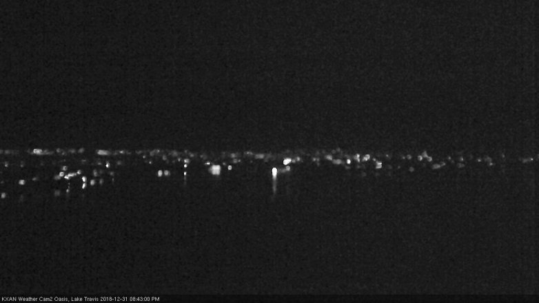 Lake Travis webcam, December 31, 2018 7:45 PM CT