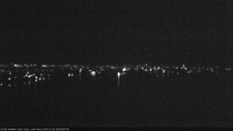 Lake Travis webcam, December 31, 2018 7:50 PM CT